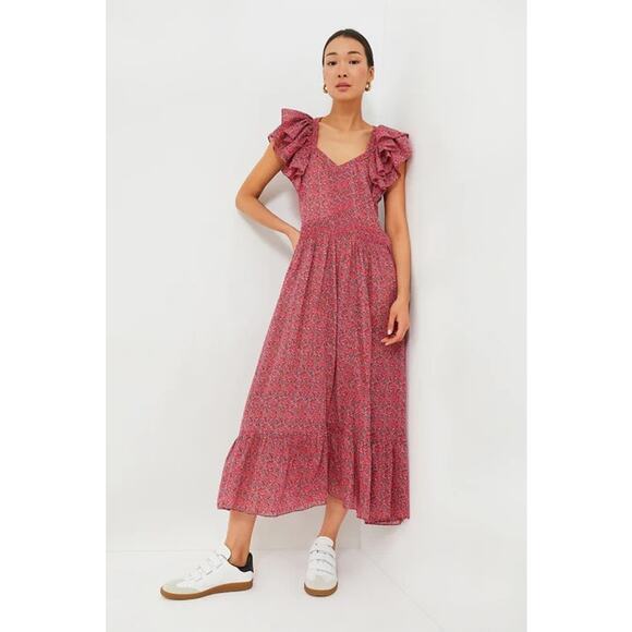 Tuckernuck Dresses & Skirts - ISABEL MARANT ETOILE Cranberry Godralia Blossom Cotton Dress NWT Medium